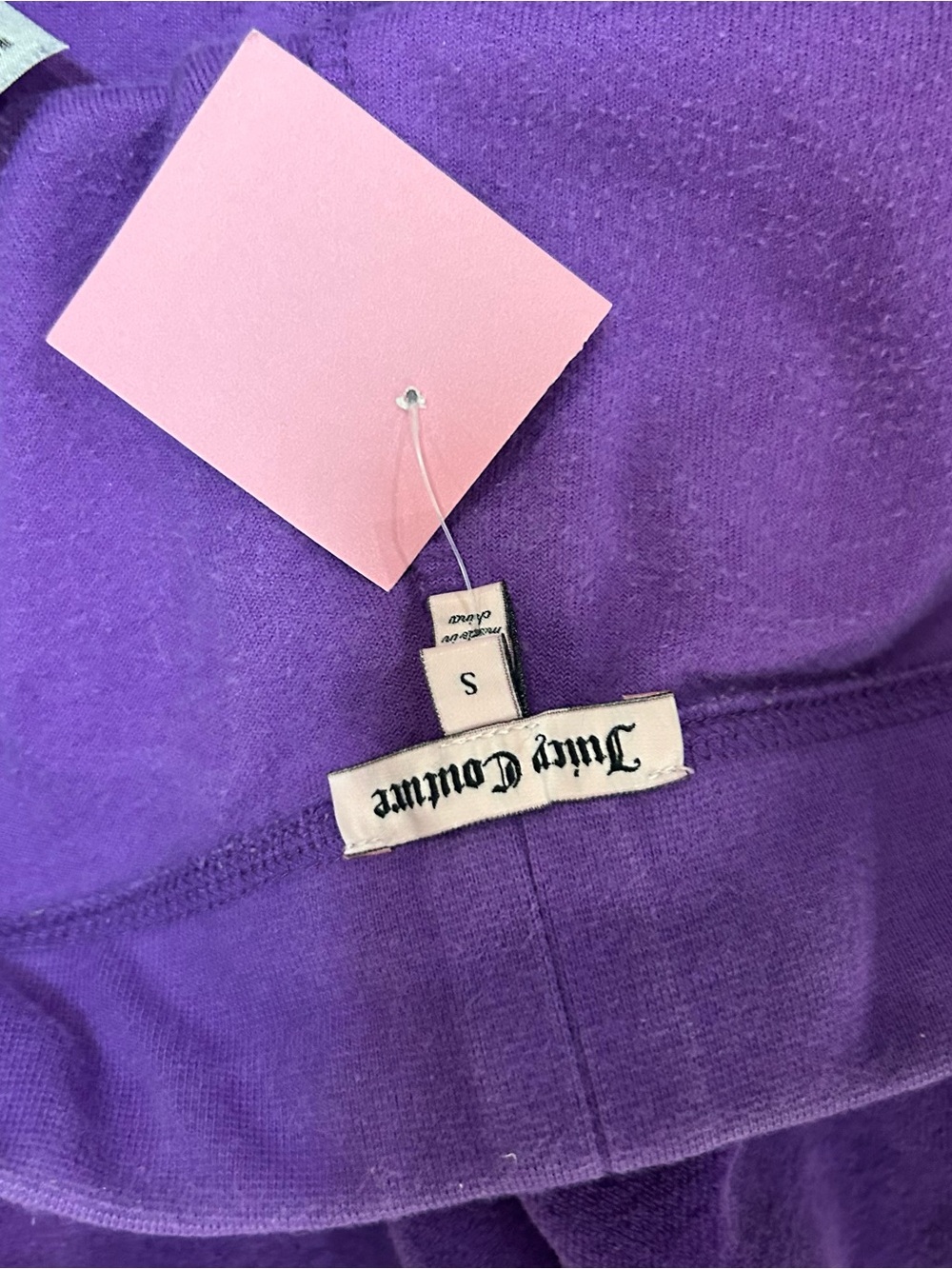 Juicy Couture Purple Velour Wide-Leg  Pants With Butt Print Logo - Picture 4 of 7